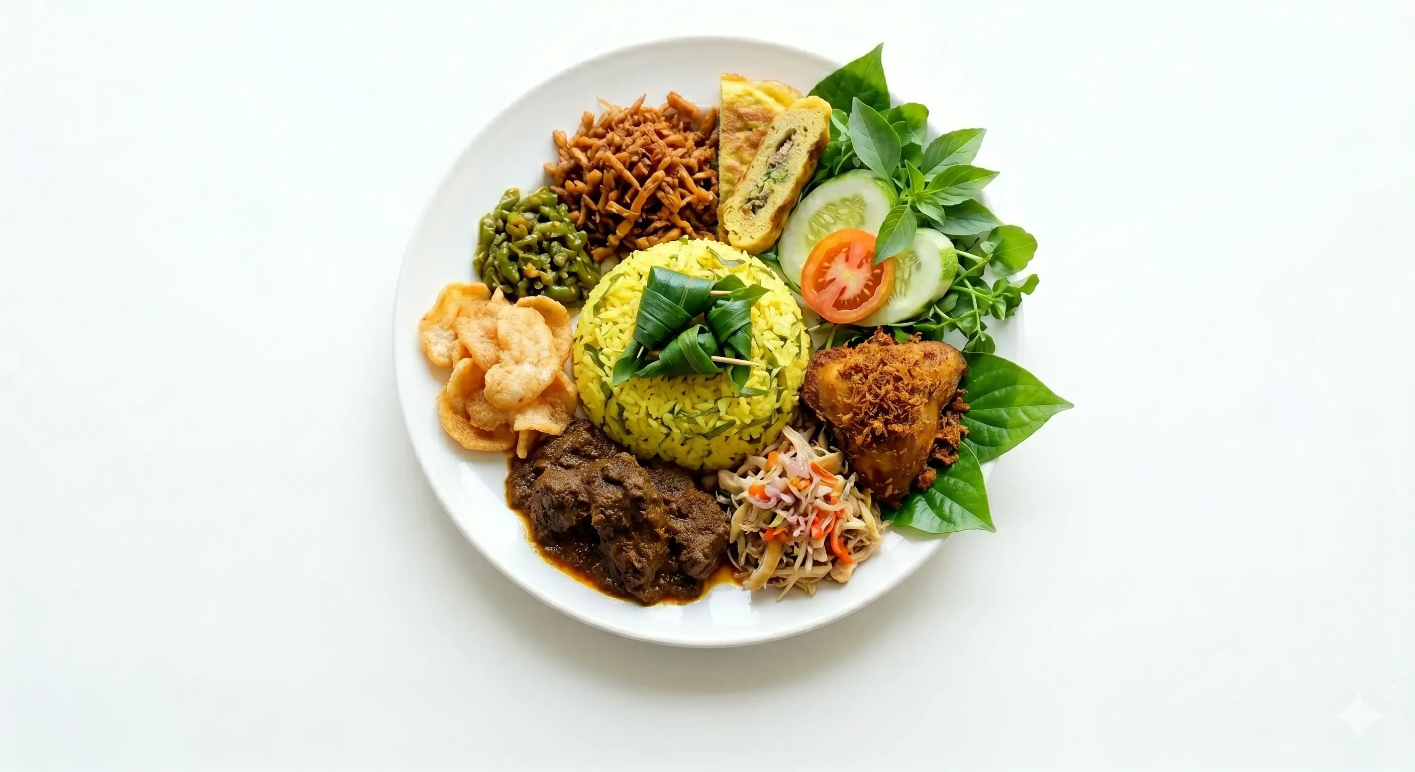 Nasi Kuning Daun Sirih